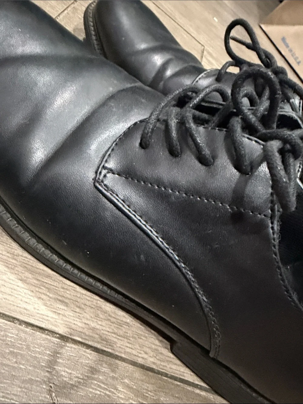 Classic Black Men's Lace-Up Dress Shoes by Hunter Bay men’s 8.5